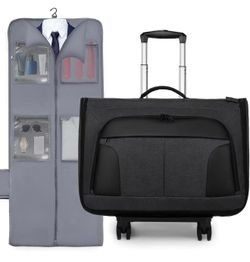 Rolling Garment Bag, Large Carry On Garment Bag With Wheels, Men Women Suit Carry On Garment Bag for Travel Business