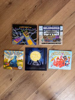 Lot of 5 Children's Picture Books - The Little Engine That Could, Full Moon Pups, and More
