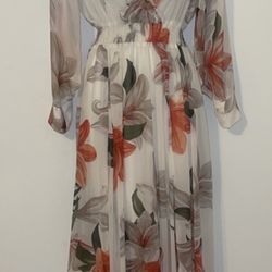 NWOT Kate and Lily Summer dress transparent white flowers size 4