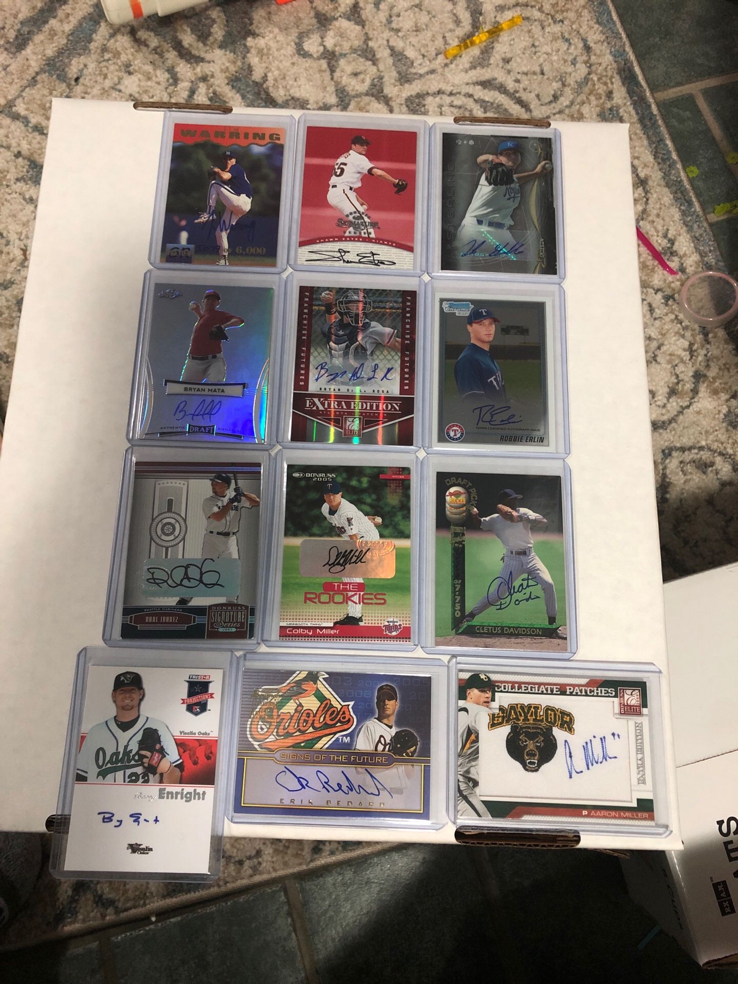 (12) Baseball Card Auto Lot