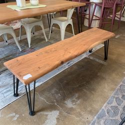 Natural Acacia Wood Bench