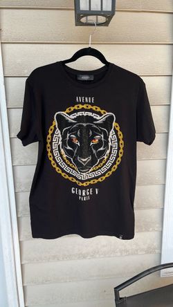 Avenue George V Paris Black Graphic T-Shirt
