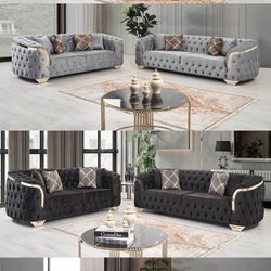New Living Room Sofa Set 2pc - Delivery And Financing Available 