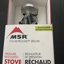 New MSR Pocket rocket Deluxe 2.9 oz  Camp Stove W/ Piezo igniter