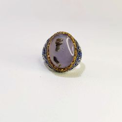 Natural Arabian Gemstone Ring With Silver Frame 925
Size 9 USA