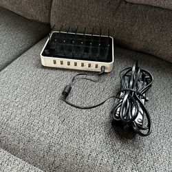 Charging Station for Multiple Devices – Desk Docking Organizer with Power Supply