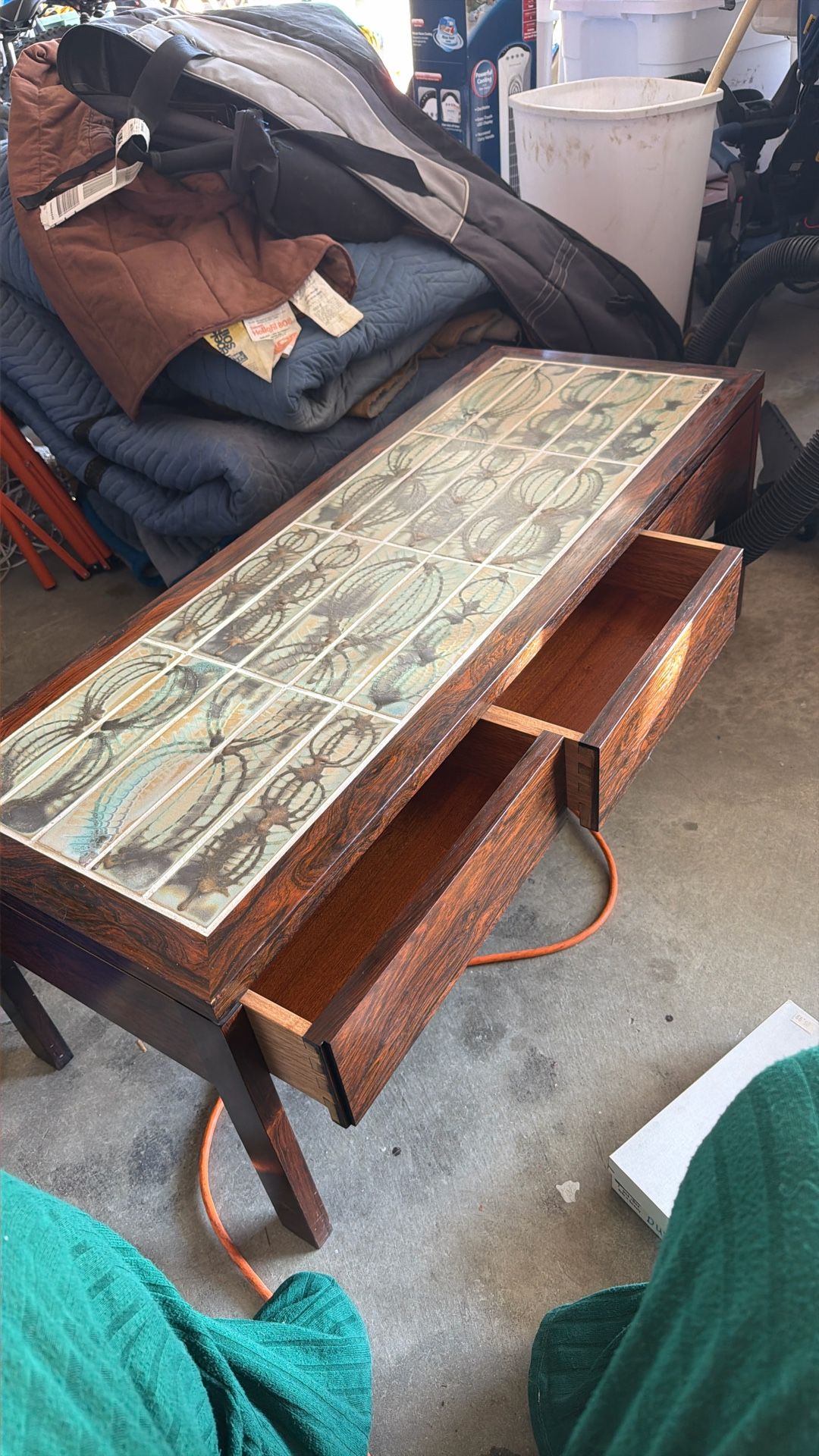 Vintage Coffee Table By Danish Artist L.Hjorth
