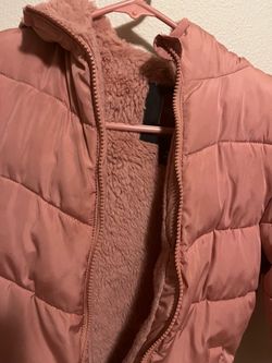 Pink Puffer Jacket with Sherpa Lining