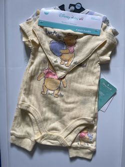 3-6 Months Disney Baby Winnie the Pooh 4 Piece Set Outfit Gender Neutral