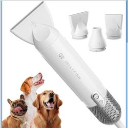 Jellyfish Handheld Dog Dryer - 1.21lb Lightweight, 2 Speeds, 4 Temp, Portable High Velocity Blow Dryer for Travel & Home 