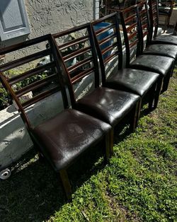 6 Solid Wood Dining Chairs