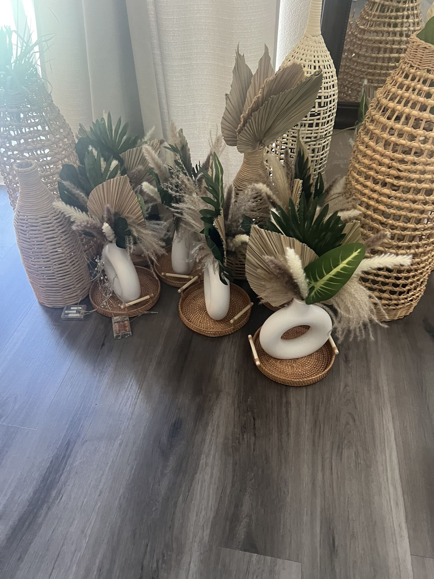 Boho Tulum Inspired Centerpiece And Wicker Based