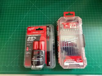 M12 battery & 28pc bit set