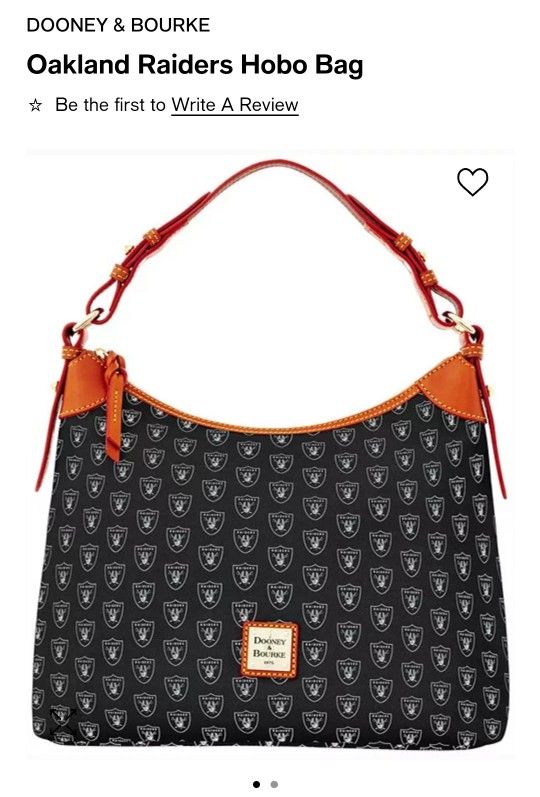 Used Dooney & Bourke Oakland Raiders Hobo Bag
