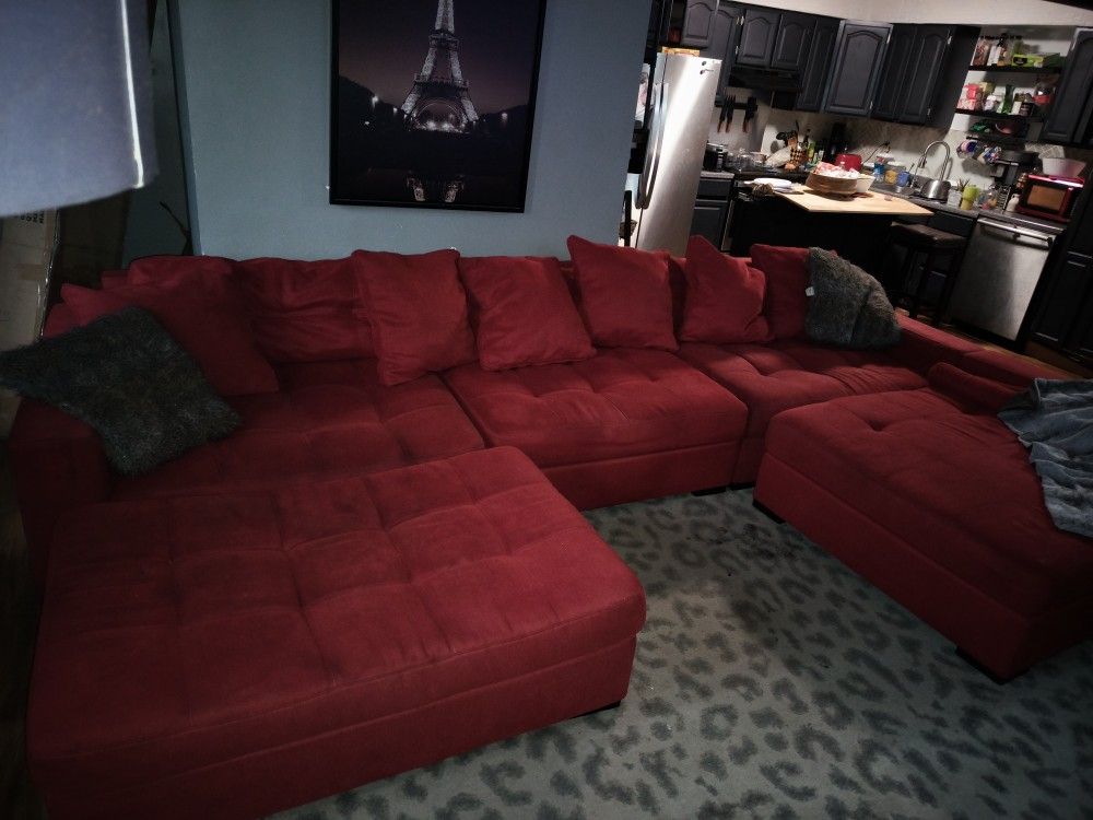 Red 5 Piece Sofa