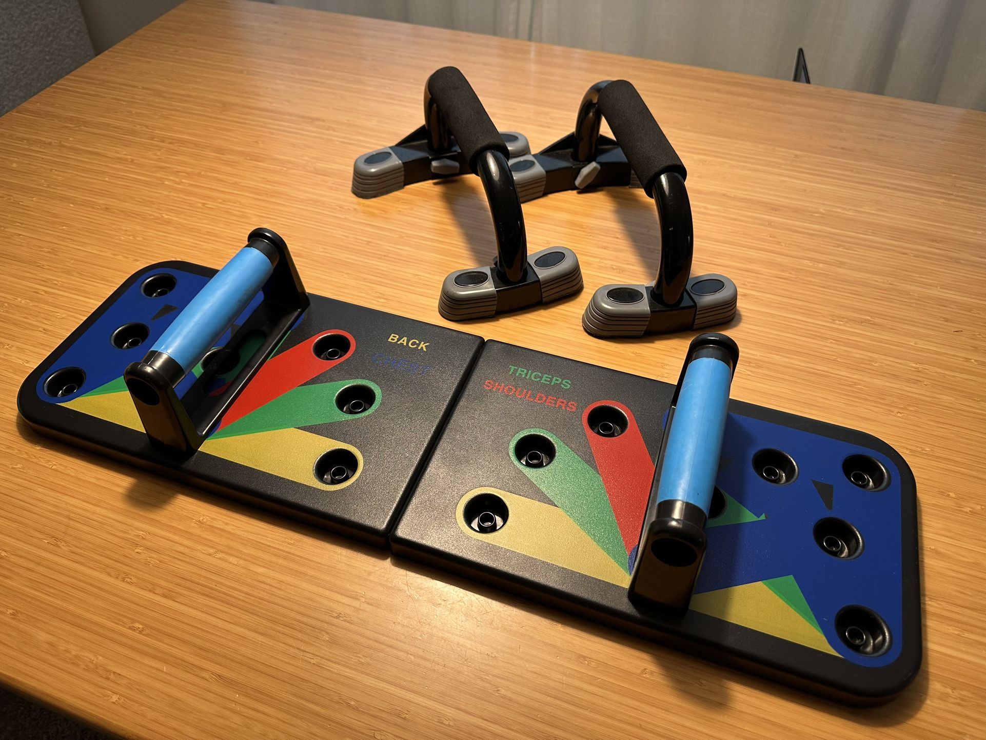 Push Up board and bar set