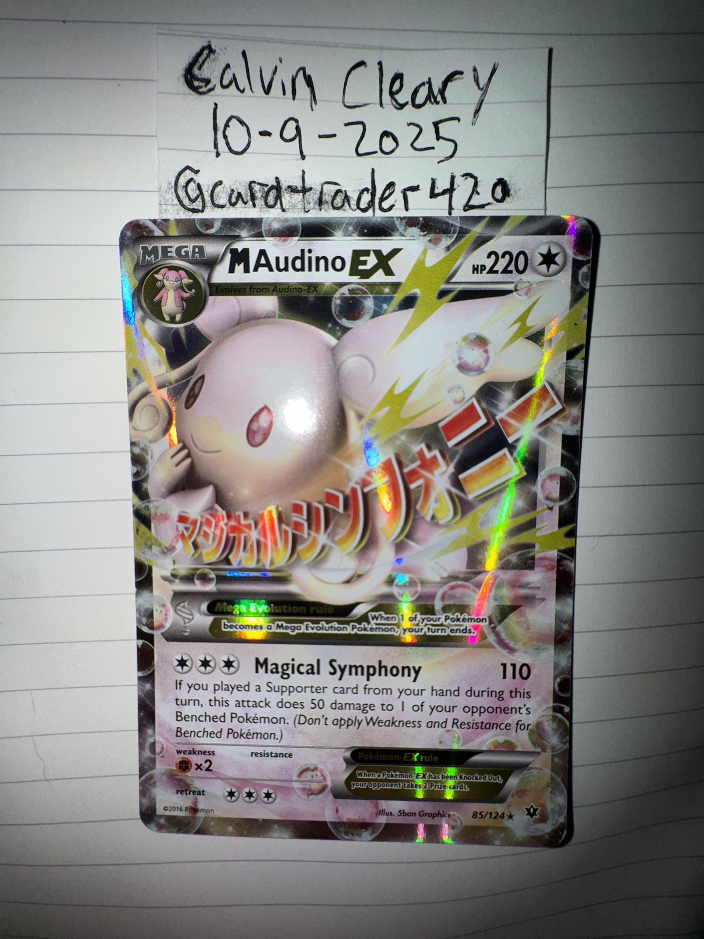 M Audino EX #85 Pokemon Fates Collide