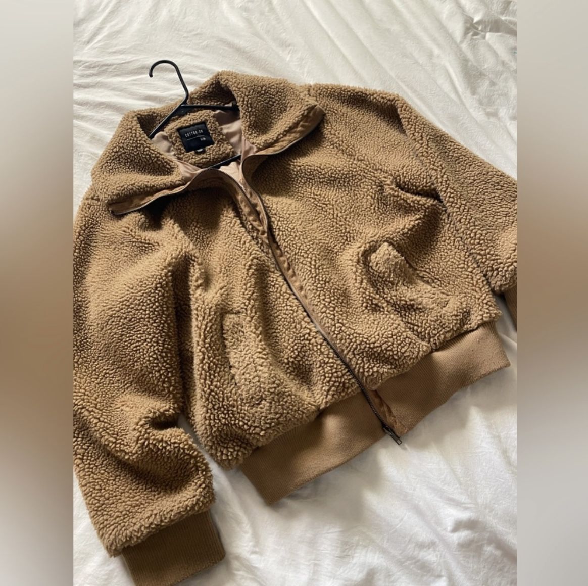 Brown Teddy Sherpa Jacket - Cotton On
