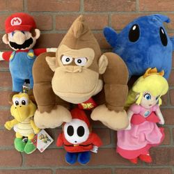 Nintendo Mario And Donkey Kong Plush Lot
