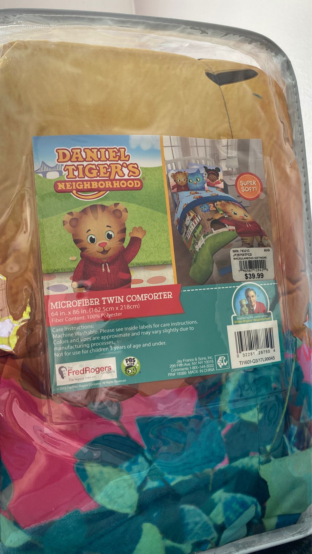 Daniel Tiger TWIN Bed Comforter NEW