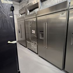 48” Built-In Side-by-Side Refrigerator Stainless Steel with External Ice & Water Dispenser 