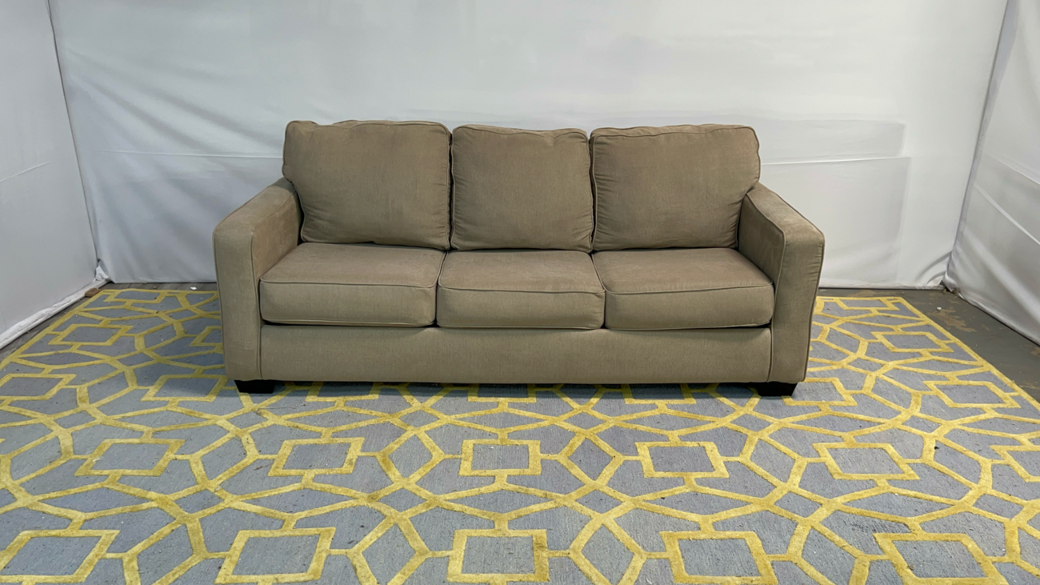 ( Delivery Available ) Ashley Beige Sleeper Sofa