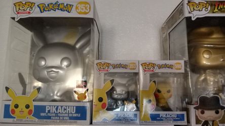 Picachu Funko Set With 10" Silver Picachu