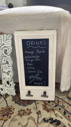 Vintage Wooden chalkboard sign 15x8
