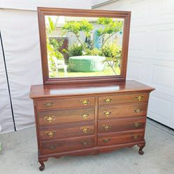 Vintage Mid Century Dresser With Mirror 