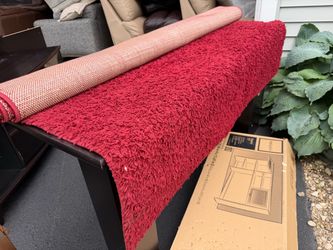 Red Shag Area Rug