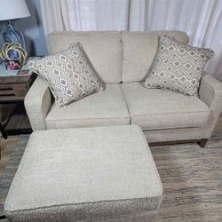 Love seat And Ottoman - Like New - 9 Months Old 