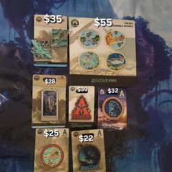 Disney Avatar Pin Collection ( Prices Are On Picture)