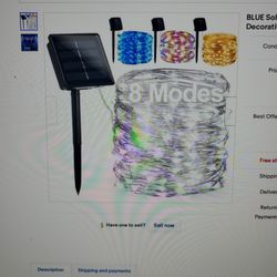 Blue Solar Lights