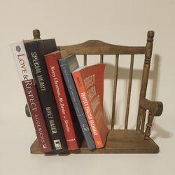 Wooden Book Shelf Shaped Like A Chair. Used Good Condition