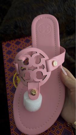 pink matte tory sandals