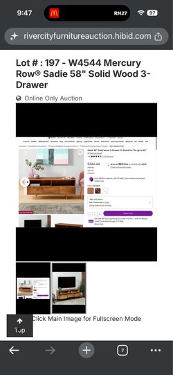Used In Box TV Stand with Drawers