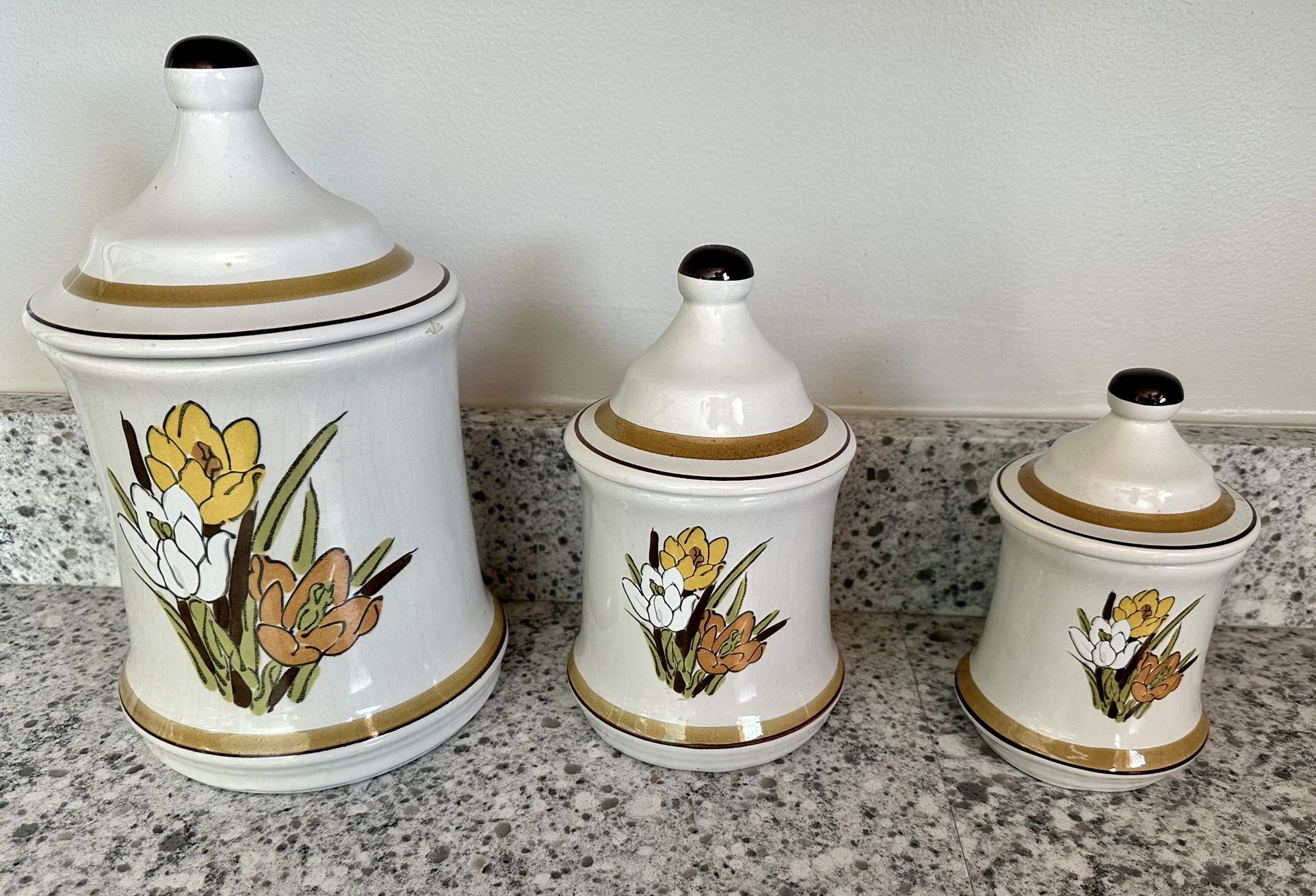 Acsons Adela Canister Set Ceramic 3 Piece Set Made in Japan 1025