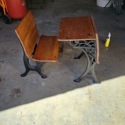 Old School Desk And Chair