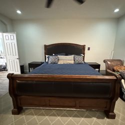 King Bed Frame With 2 End Tables