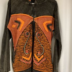 Black And Orange Artistic Jacket