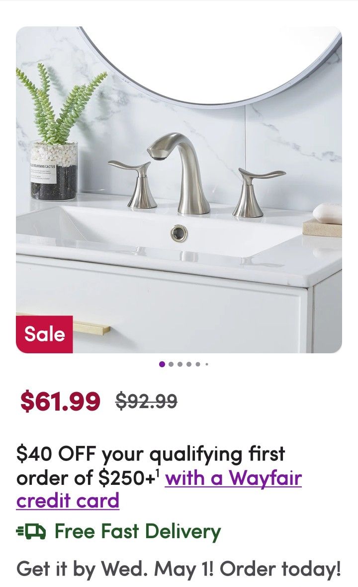 Widespread Bathroom Faucet with Drain for Sale in Las Vegas, NV OfferUp