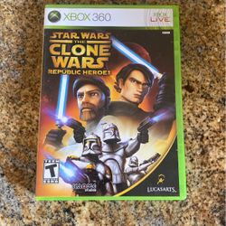 Star Wars: The Clone Wars - Republic Heroes (Microsoft Xbox 360, 2009) Complete