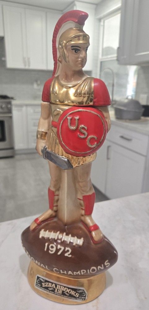 USC TROJANS Vintage Whiskey Bottle 