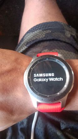 Samsung Galaxy Watch with Red Band