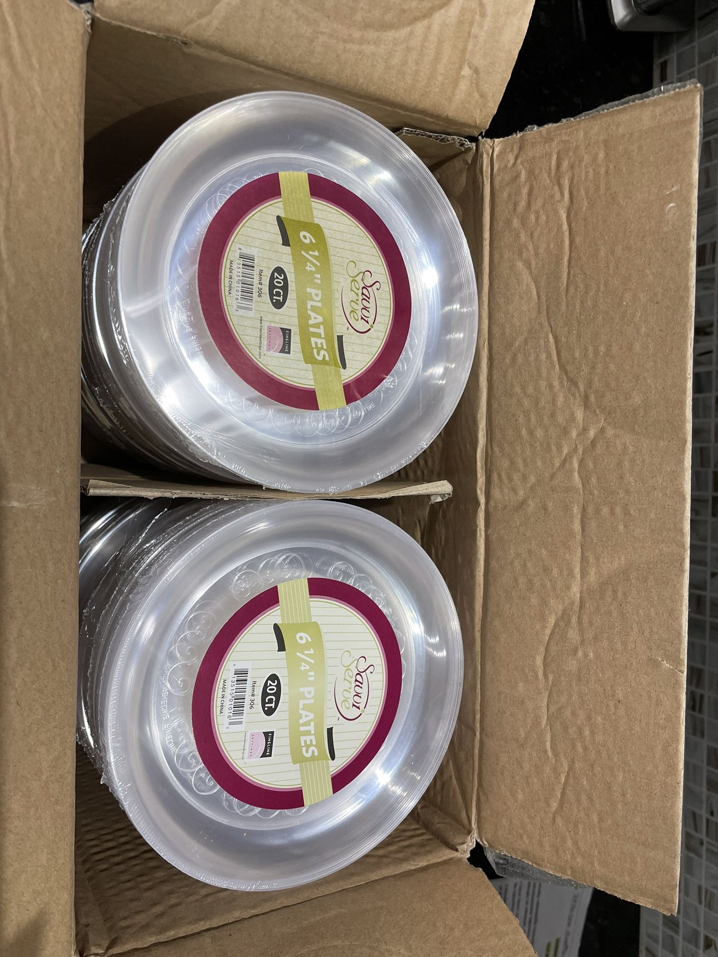 6.25in Clear Plastic Plates