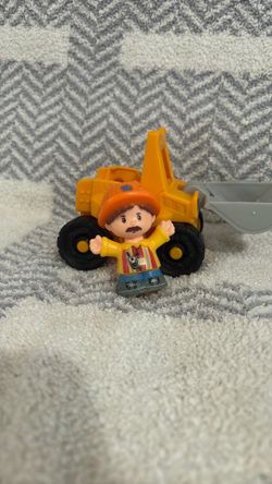 Fisher Price Little People Construction Worker Figure and Bulldozer Play Set