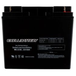 12V 18Ah Sealed Lead Acid Battery Rechargeable AGM for solar applications, UPS Backup, medical mobility and replaces UB12180, PS12180 UPS Battery Back