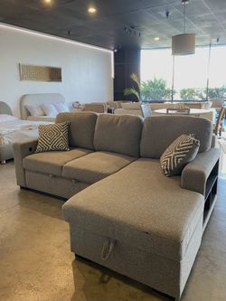 93” Sleeper Sofa w/ Storage Chaise – FREE Delivery   🚚