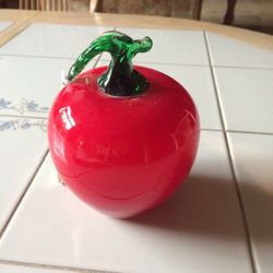 Glass Apple paper weight