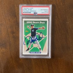 Derek jeter Topps RC signed PSA Certified 